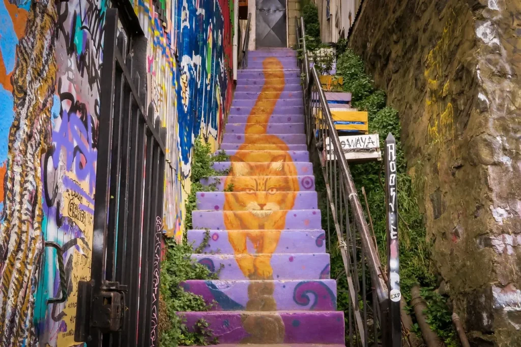 Colourful and vibrant Valparaiso, in contrast to the vast scenery of remote Chile