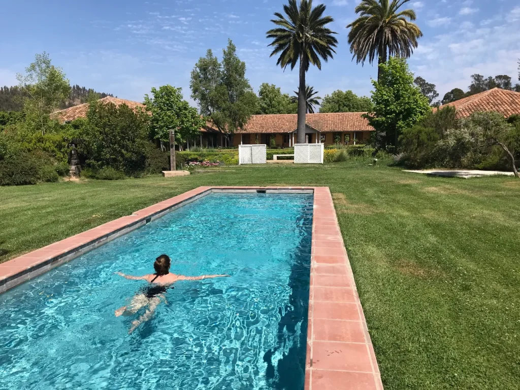Take a wine tour before a dip in the pool staying at Matetic Vineyard hotel