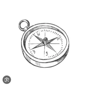 Drawing of a compass