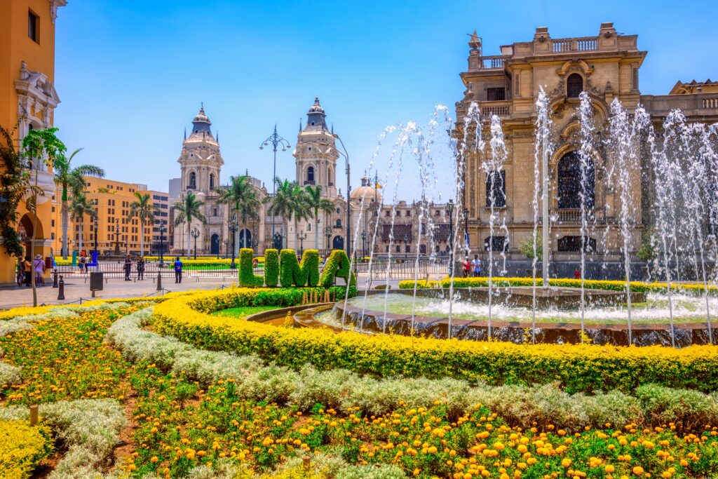 Plaza,De,Armas,And,The,Lima,Cathedral