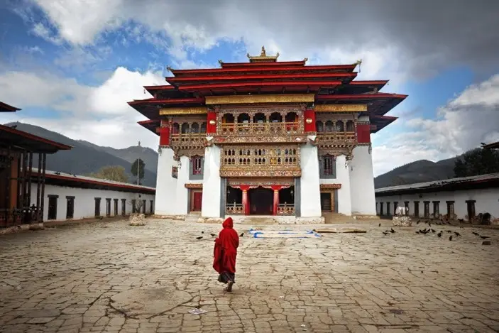 Visit the imposing and beautiful Gangtey Goemba Monastery in Bhutan