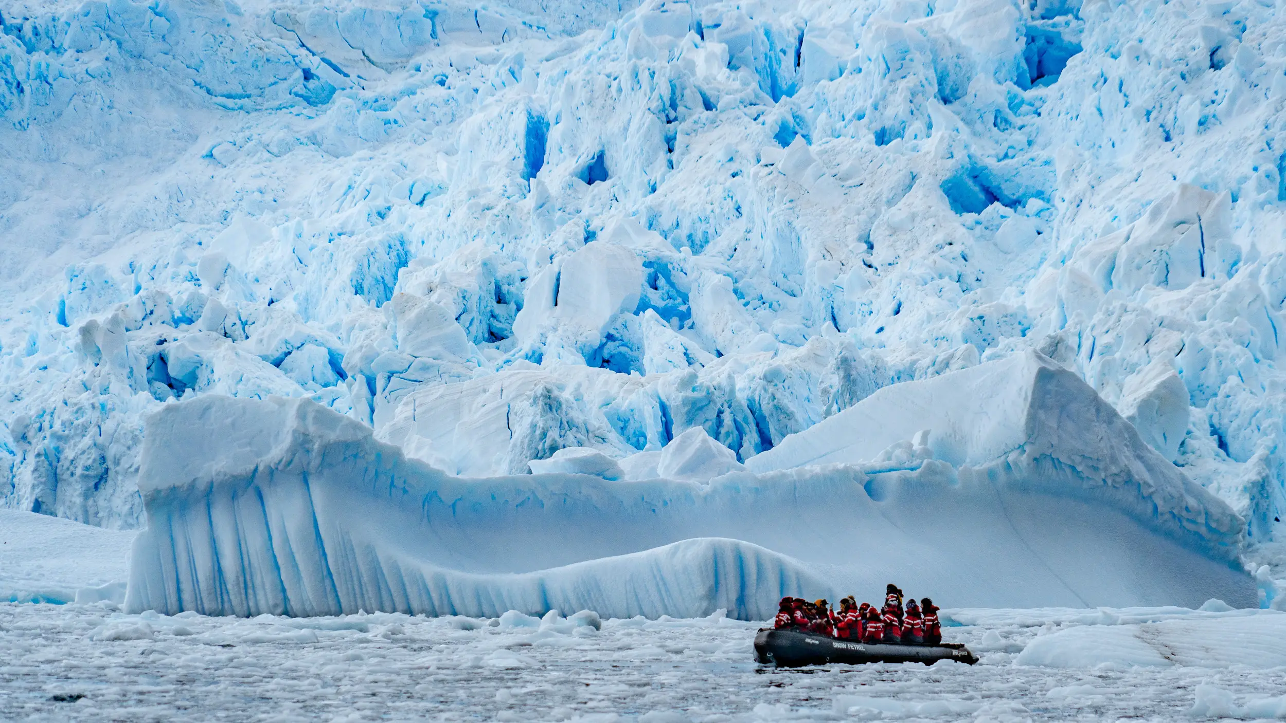 Discover the thrill of a Zodiac boat landing on on of our Antarctica cruises