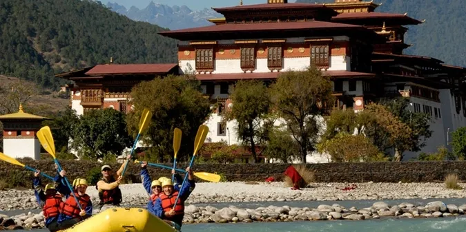White water rafting in Punakha Valley
