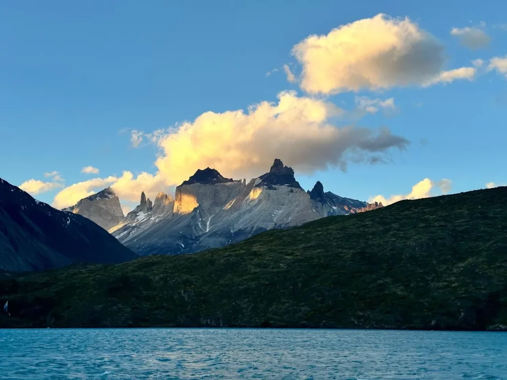 Sunshine and blue skies enjoyed in Autumn in Patagonia,Chile