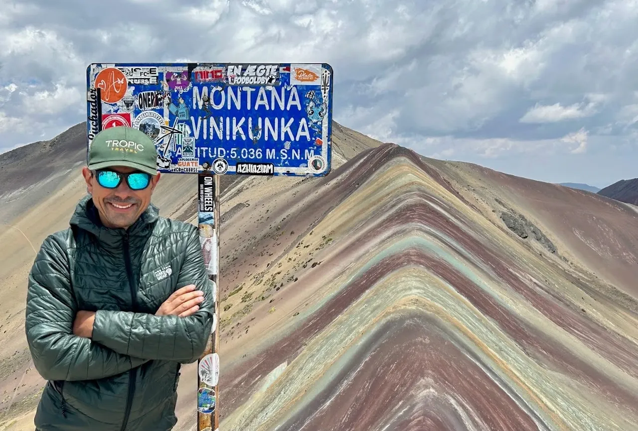 The unique and vivid colours of the Rainbow Mountain Trek