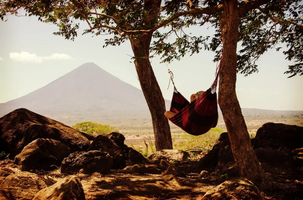 Woman in a hammock