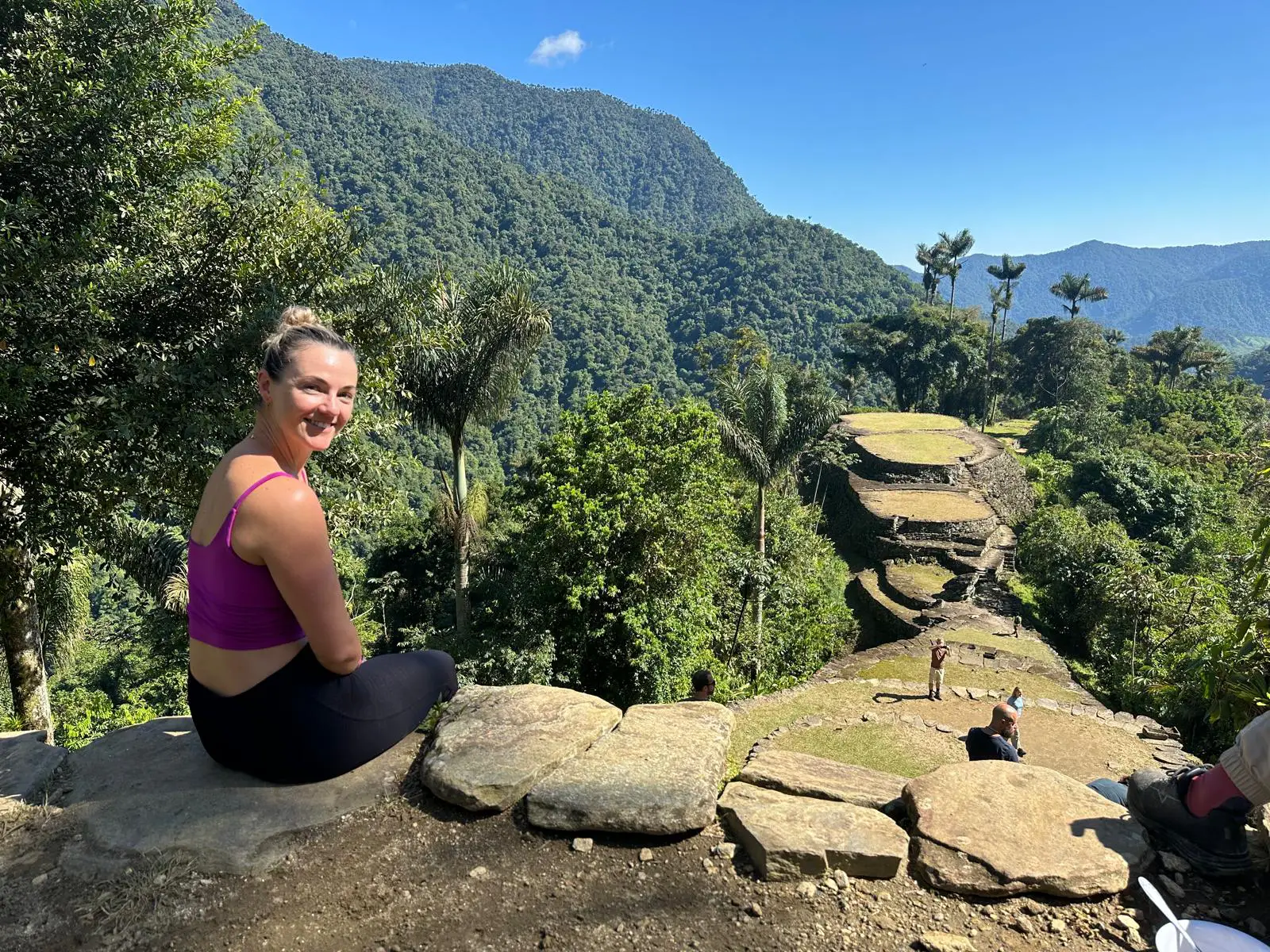 The beautiful views of jungle and rocks at the end of the Lost City Trek