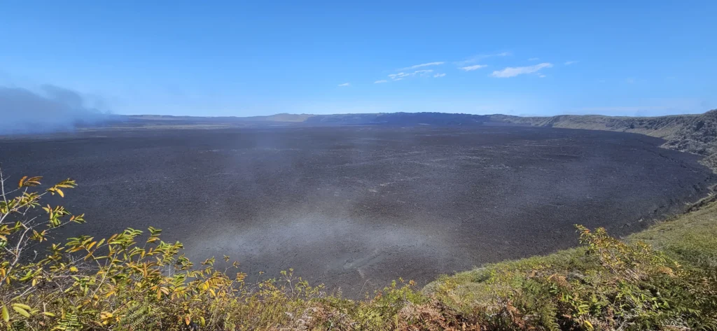 The impressive crater of the Sierra Negra Volcano