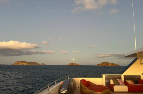 Top deck of the Galaxy Sirius Catamaran