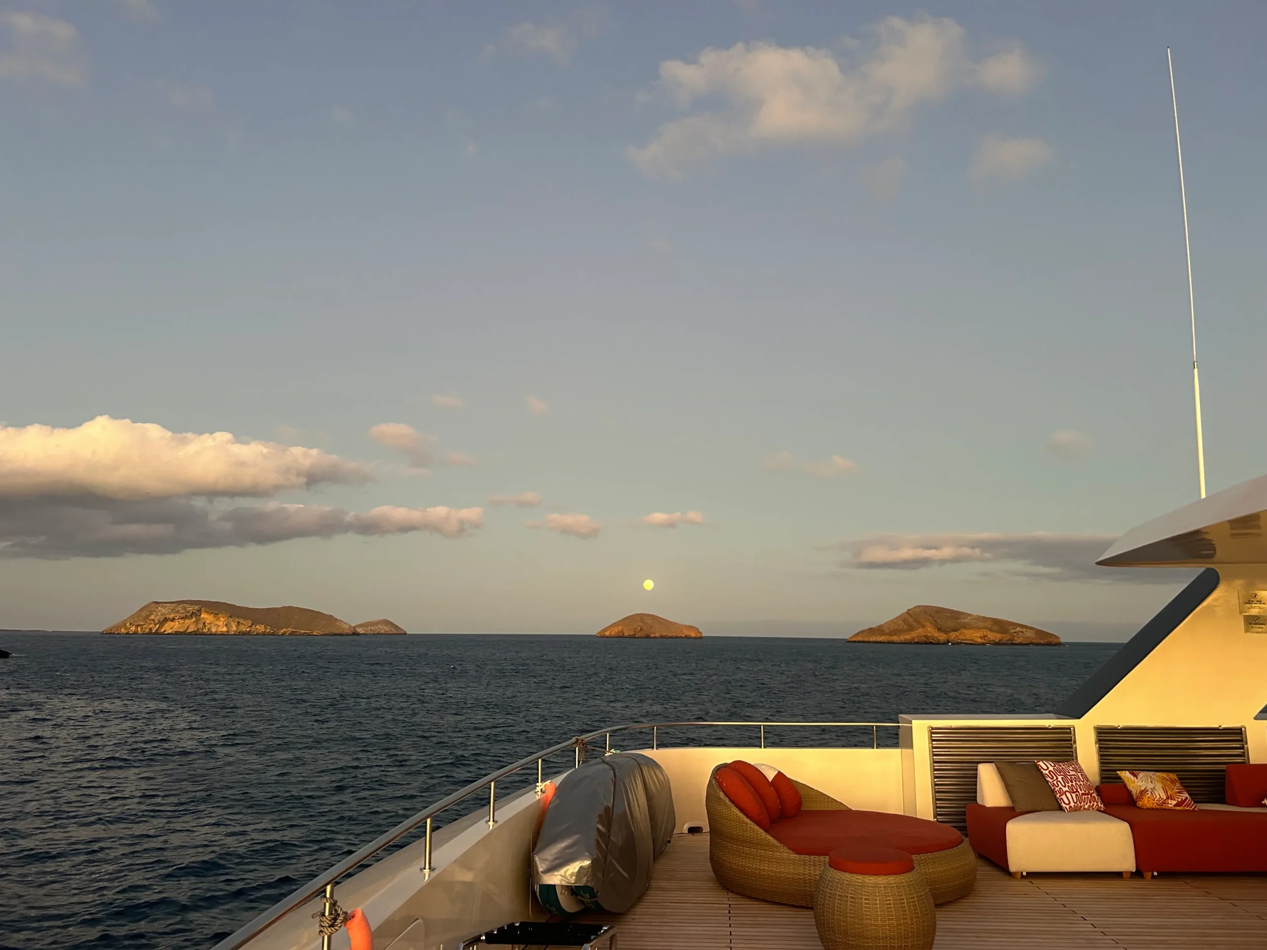 Top deck of the Galaxy Sirius Catamaran