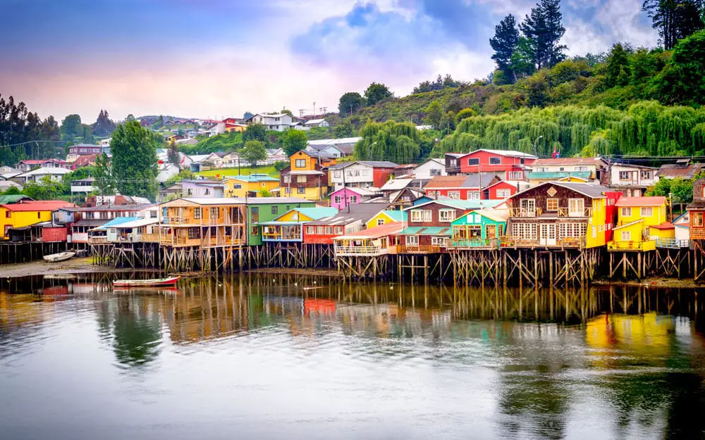 Colourful and unique Chiloe Island, Chile
