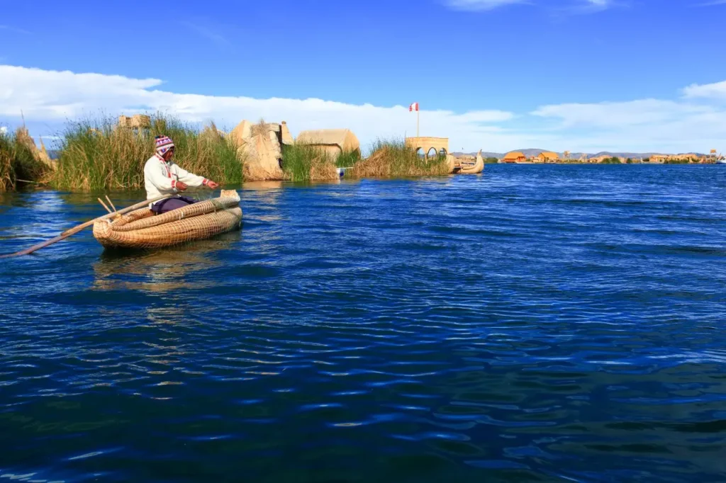 Kayak on Lake Titicaca Peru