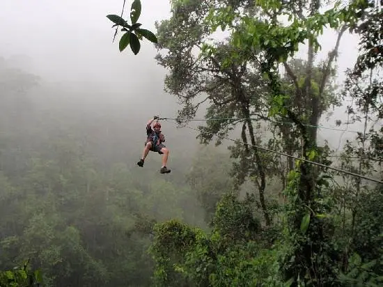 Zip line in the Cloud Forest Ecuador