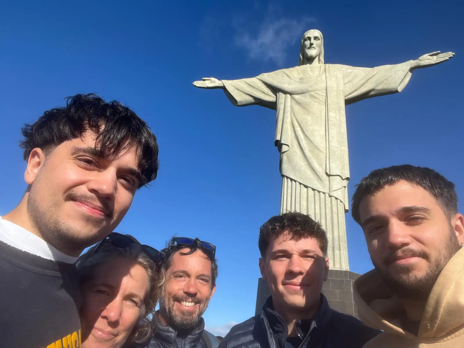 Our guest Nicki and her family in front of the iconic Christ the Redeemer in Rio, de Janeiro, Brazil
