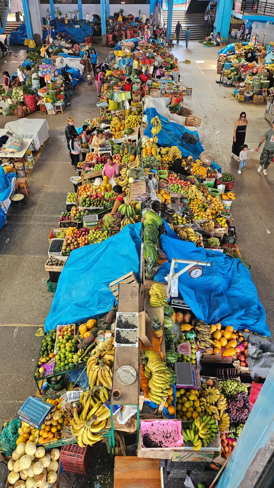 Food markets on South America, captured by Travel Differently guest Gary