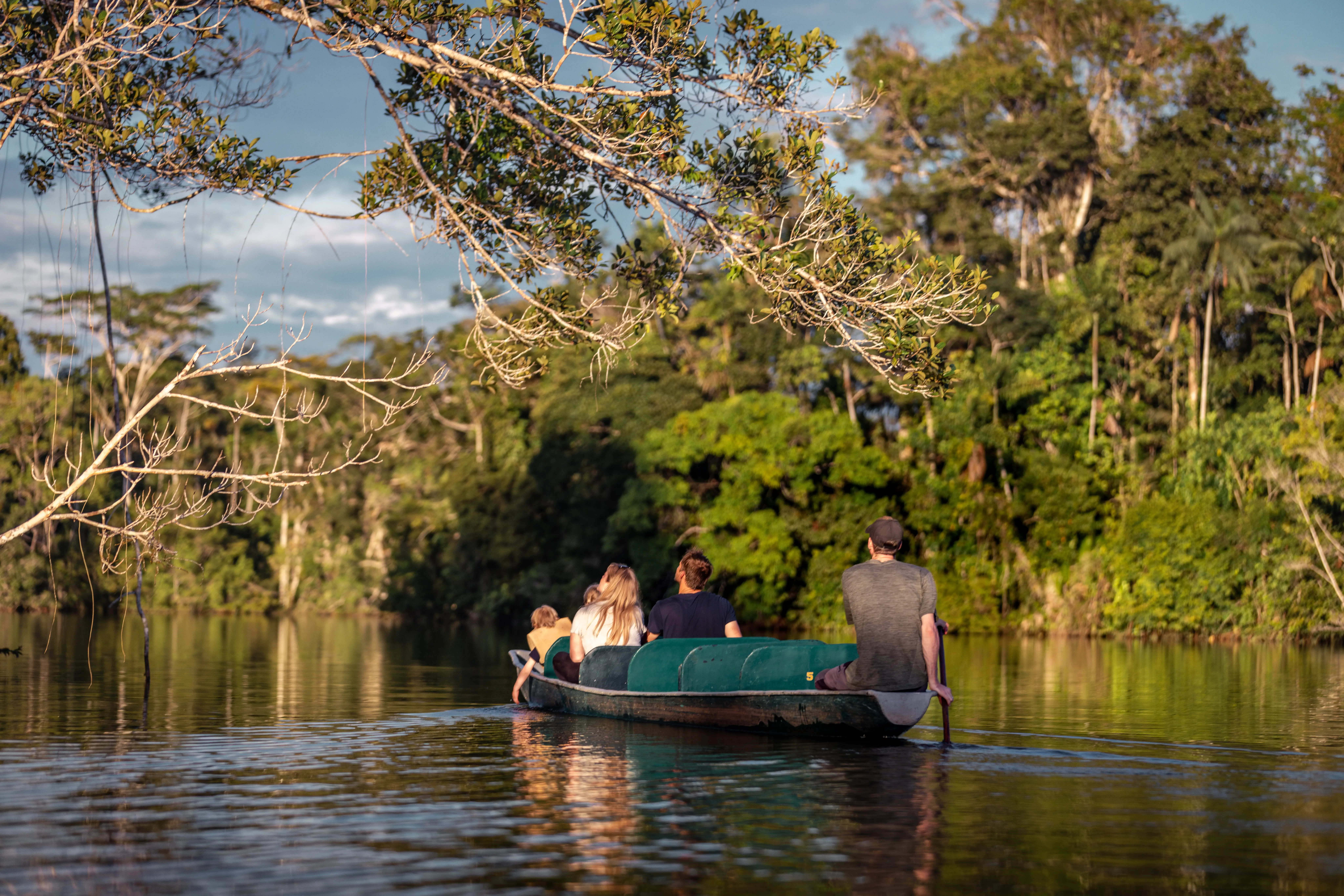 A slow travel holiday, including a boat trip down the Amazon
