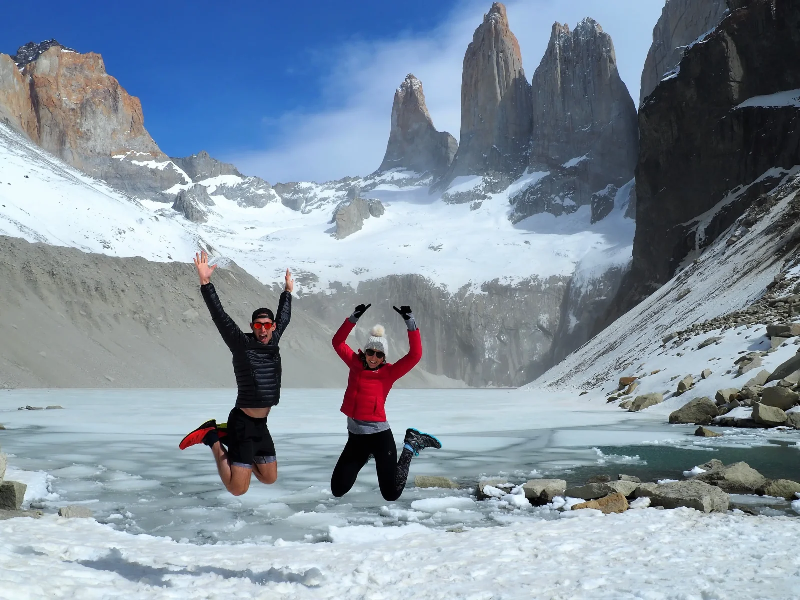 Trekking in Torres del Paine on our Patagonia honeymoon