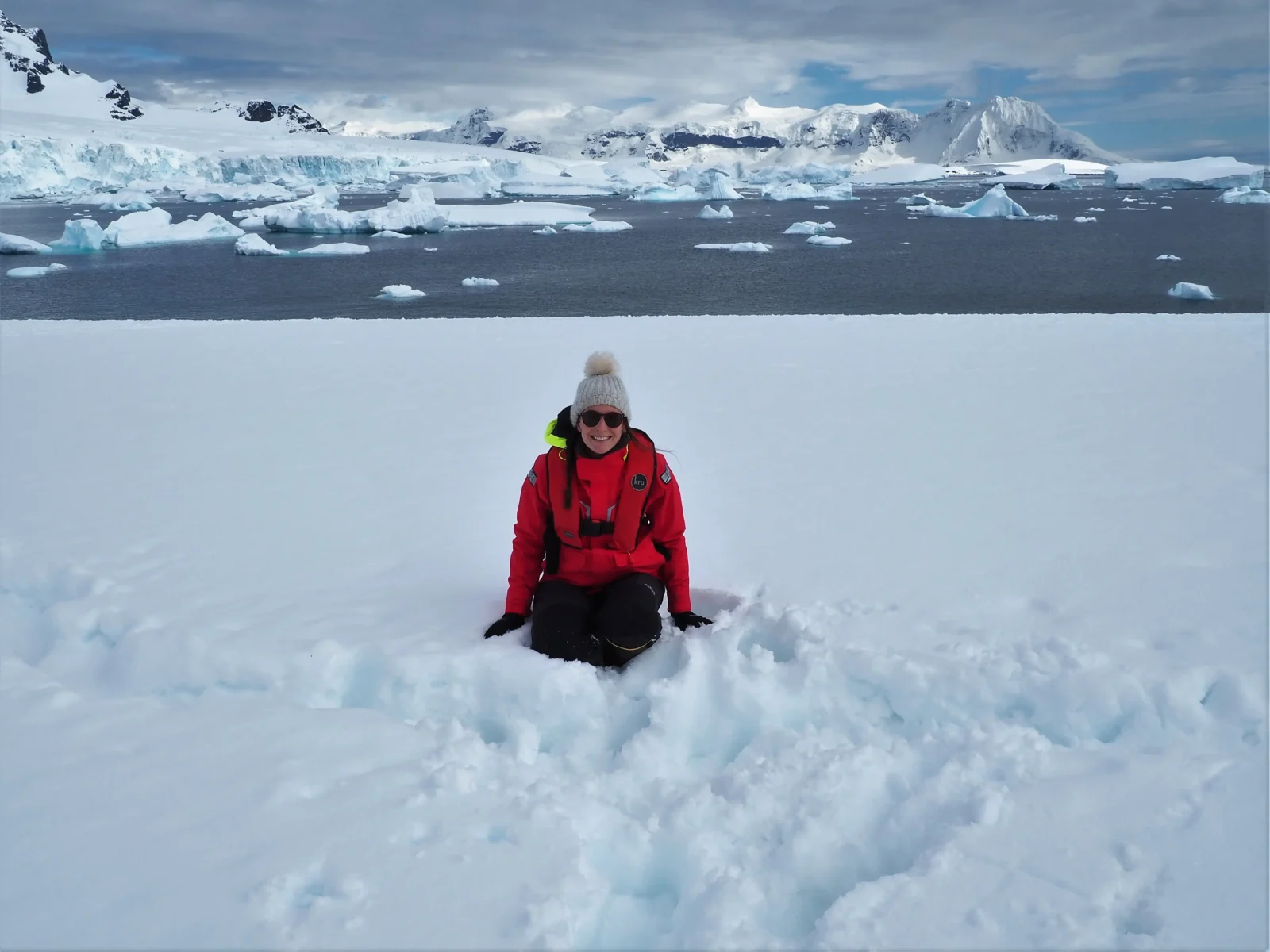 Travel Differently team member Scarlett in Antarctica