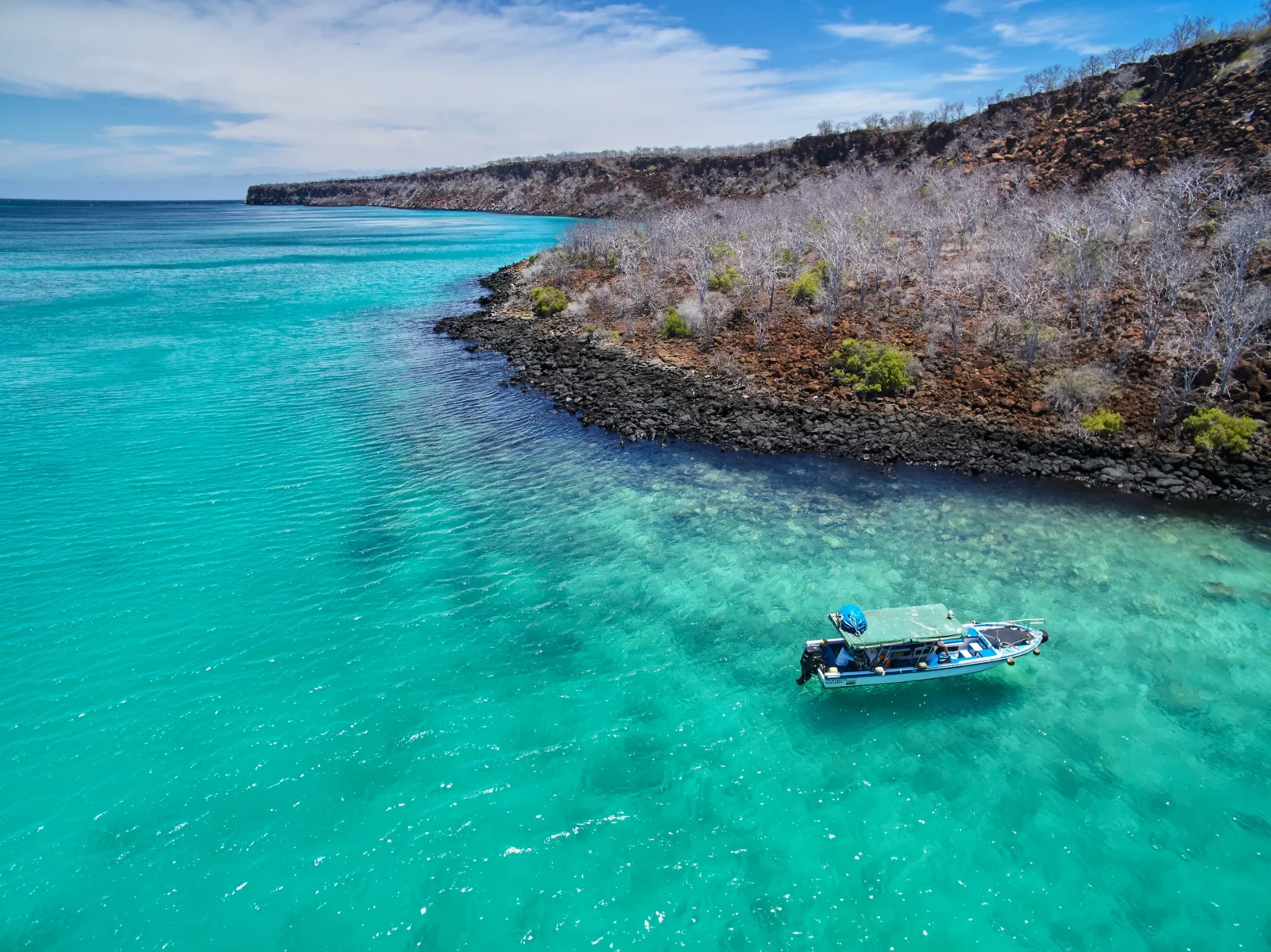 Sail the clear blue waters of the Galapagos Islands