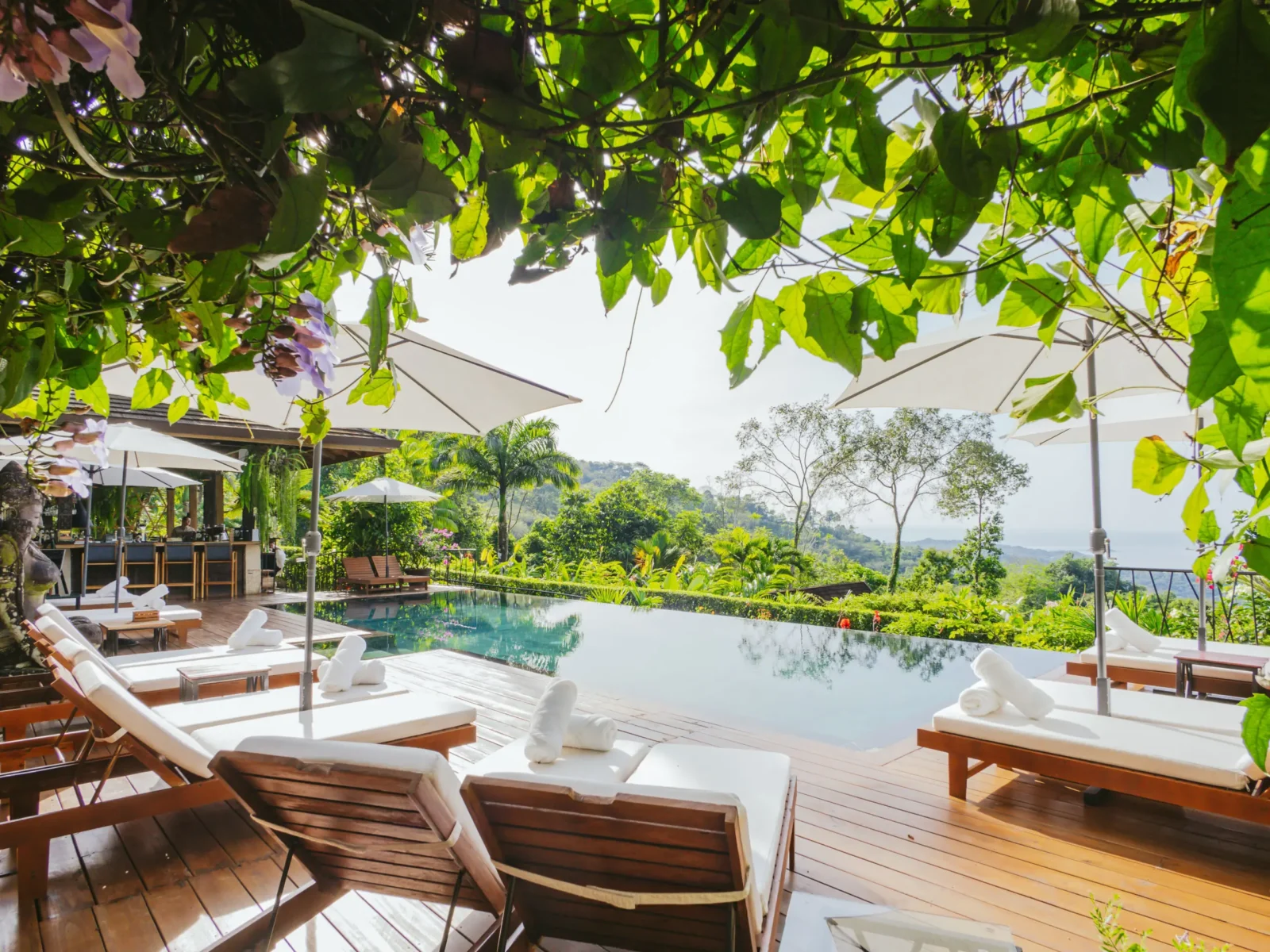 Relax at your boutique hillside retreat overlooking the Marino Ballena National Park and Pacific Ocean, Costa Rica