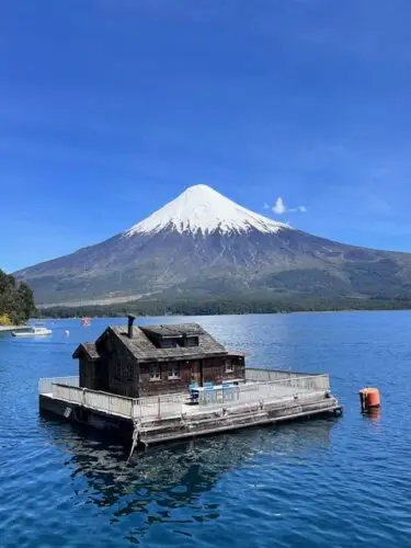 Our guest Leigh at the Osorno Volcano, Chile