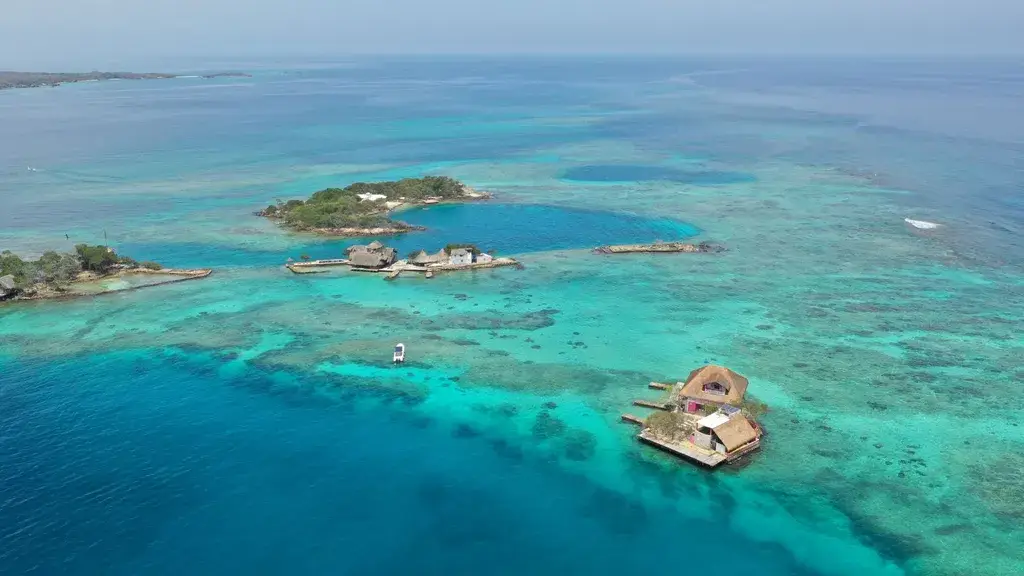 Swim in the clear blue seas of the Rosario Islands Colombia