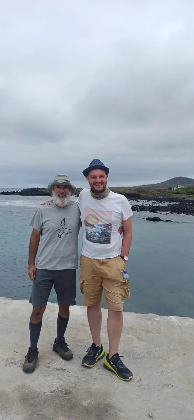 Our founder and Galapagos expert Sam, on his last visit, meeting local legends